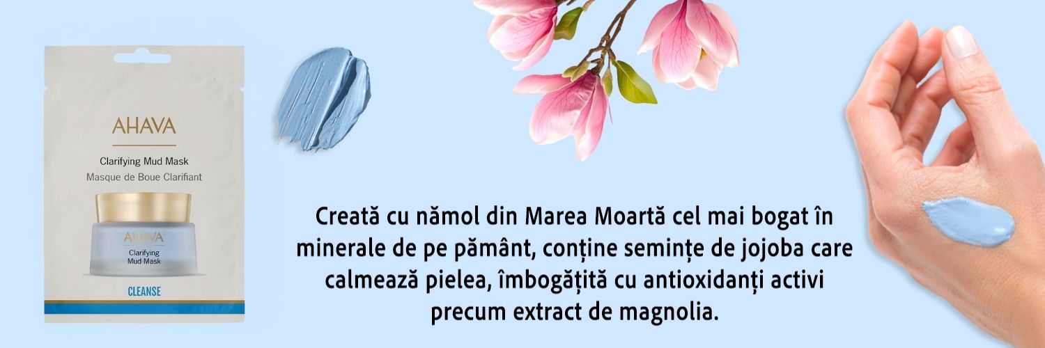 Ahava Single Use Clearing Facial Treatment Mask – Masca pentru o singură folosire, pentru curățarea și detoxifierea tenului